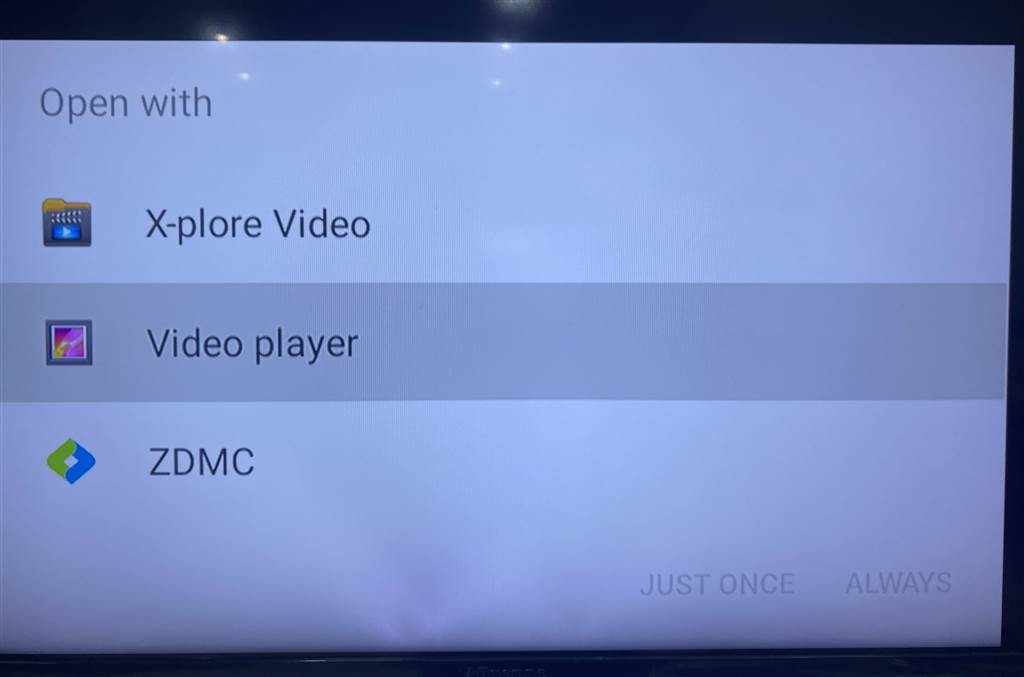 Open With Native Player Popup Example